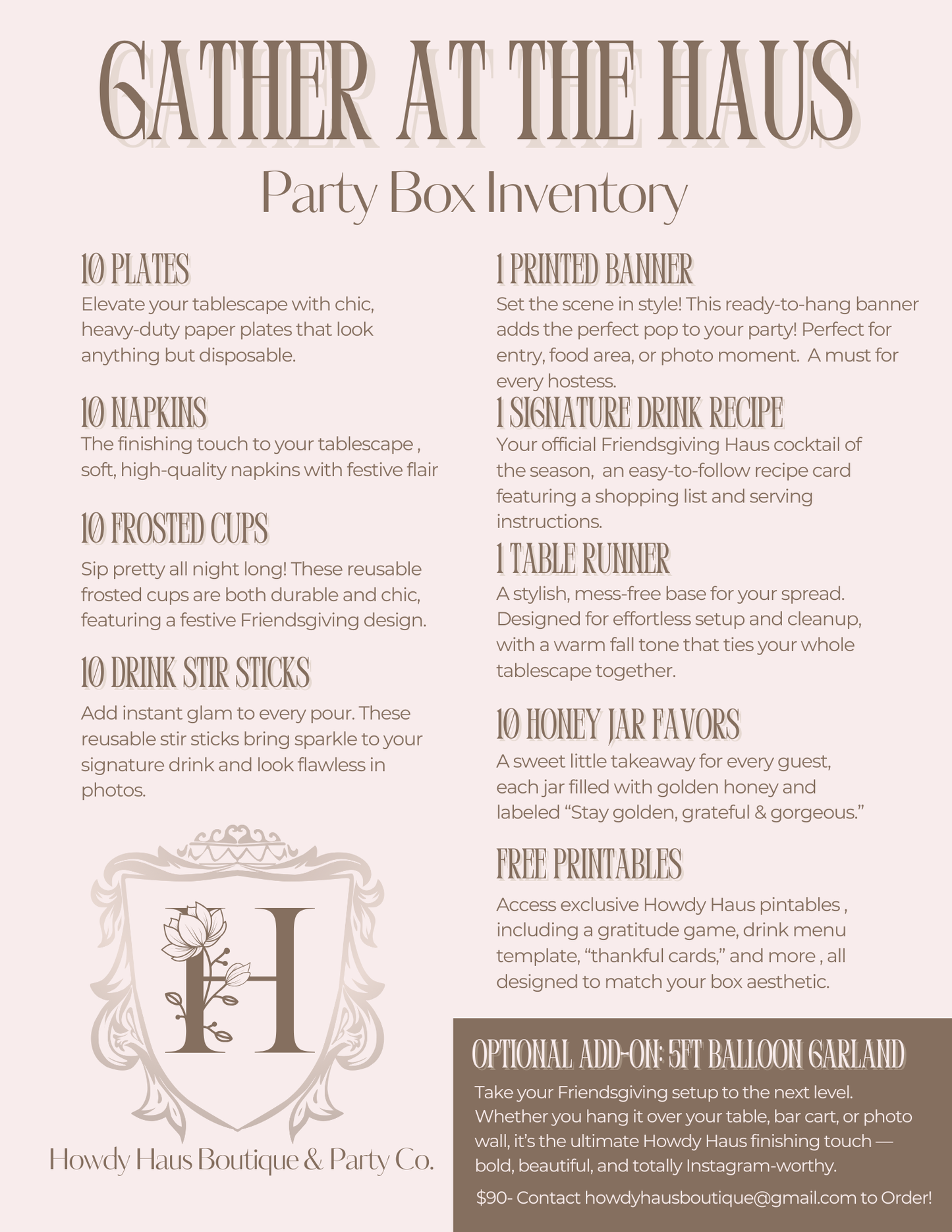 Thanksgiving Party Box